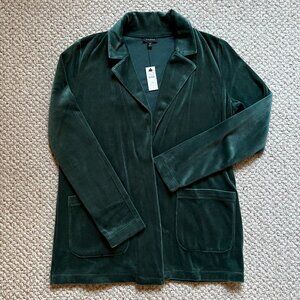 TALBOTS - Luxe Velour Notch Collar Cardigan -- NEW with Tag